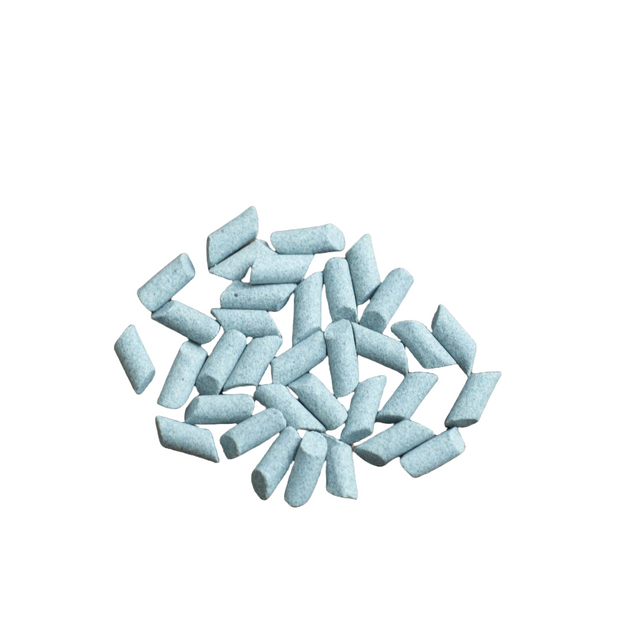 Medios abrasivos cer&aacute;micos para pulido y pulido cil&iacute;ndricos oblicuos