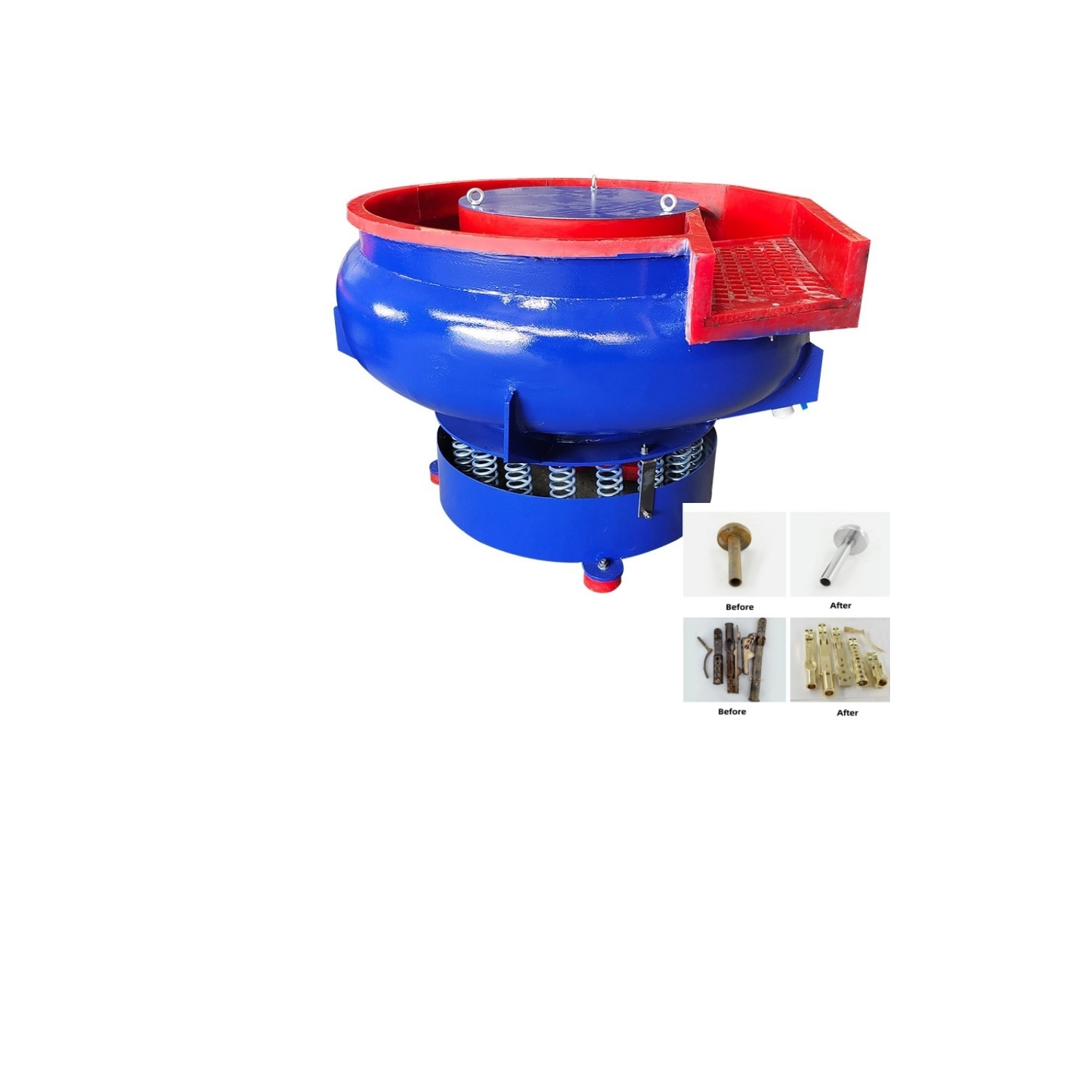 Mesin Gerinda Permukaan Getaran untuk Bagian Logam Deburring Bagian Kecil Bentuk Mangkuk Besi Aluminium